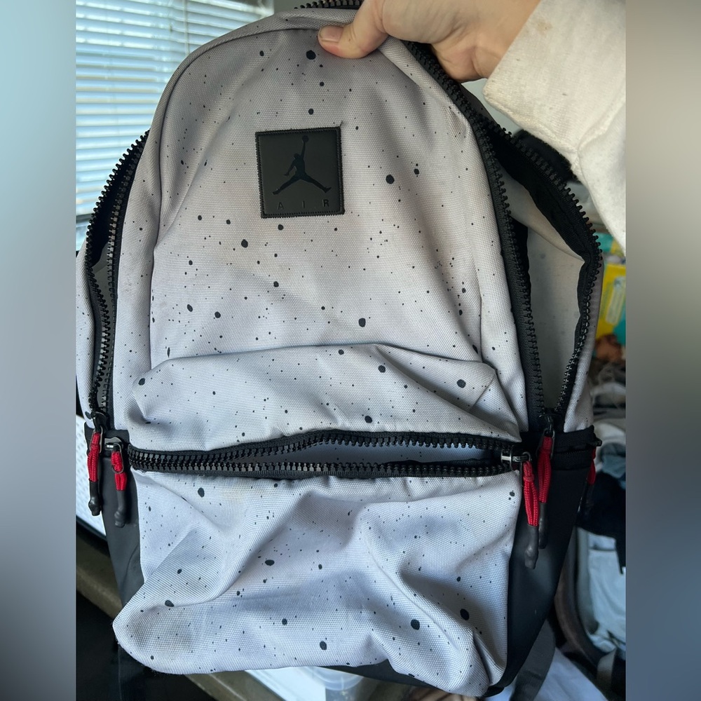 Jordan Speckled Gray and Black Backpack
